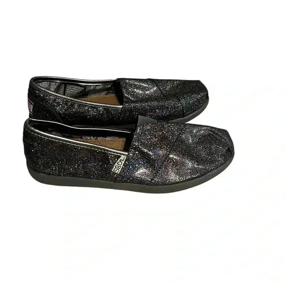 BOBS Shoes Womens black Sparkle Slip On Comfort Foam Casual Flats Slip US 6.5 - Picture 2 of 7